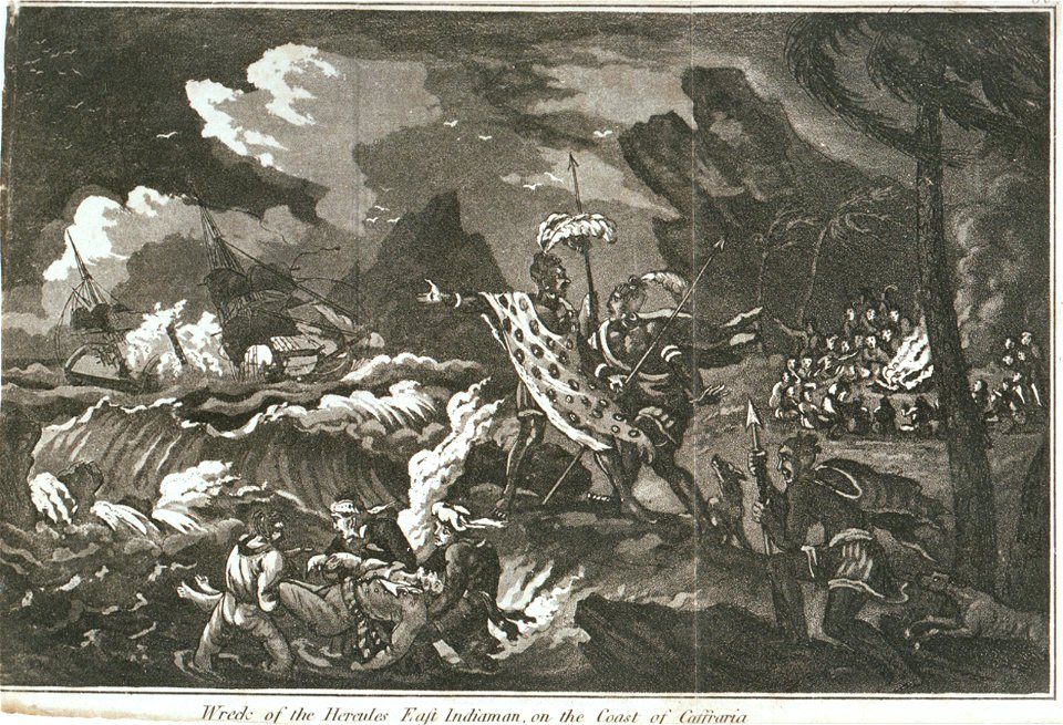 Wreck of the Hercules East Indiaman, on the Coast of Caffraria RMG PU6381