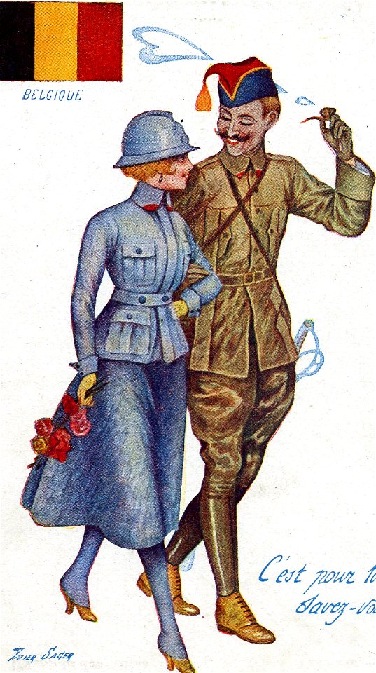 Xavier Sager Soldier and woman Belgium