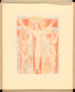 XXIII. Le Christ entre les larrons , print by James Ensor, , Prints Department, Royal Library of Belgium, III 59887 B (24)