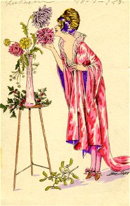 Xavier Sager Woman with flowers