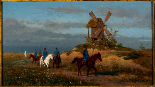 Włodzimierz Łoś - Soldiers on a field track - MP 2131 - National Museum in Warsaw