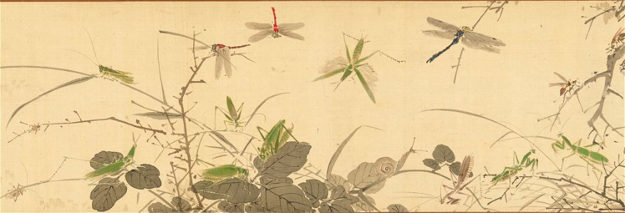 Yamamoto Baiitsu - Insects and Grasses - 1995.247 - Metropolitan Museum of Art