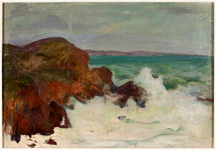 Władysław Ślewiński - Waves in a rocky bay - MP 143 MNW - National Museum in Warsaw