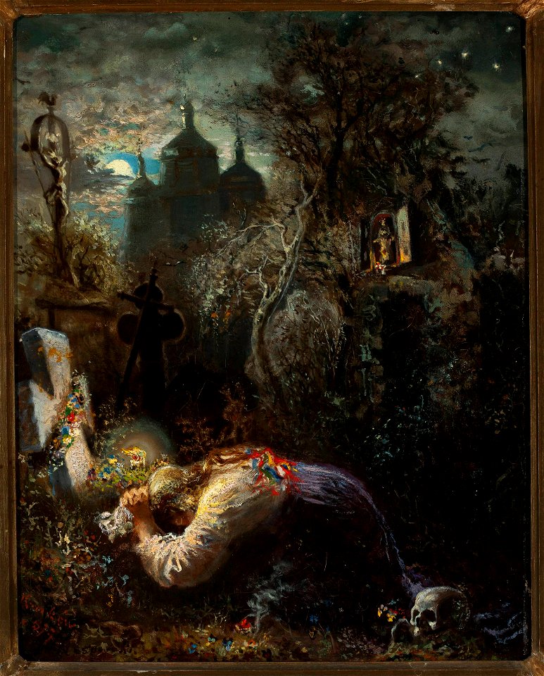Władysław Rossowski - At the grave of an insurgent - MP 3982 MNW - National Museum in Warsaw