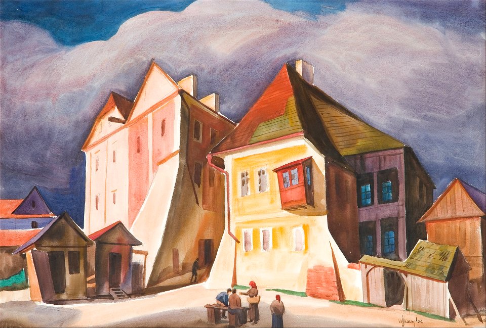 Władysław Skoczylas - Widok Kazimierza nad Wisłą - Google Art Project