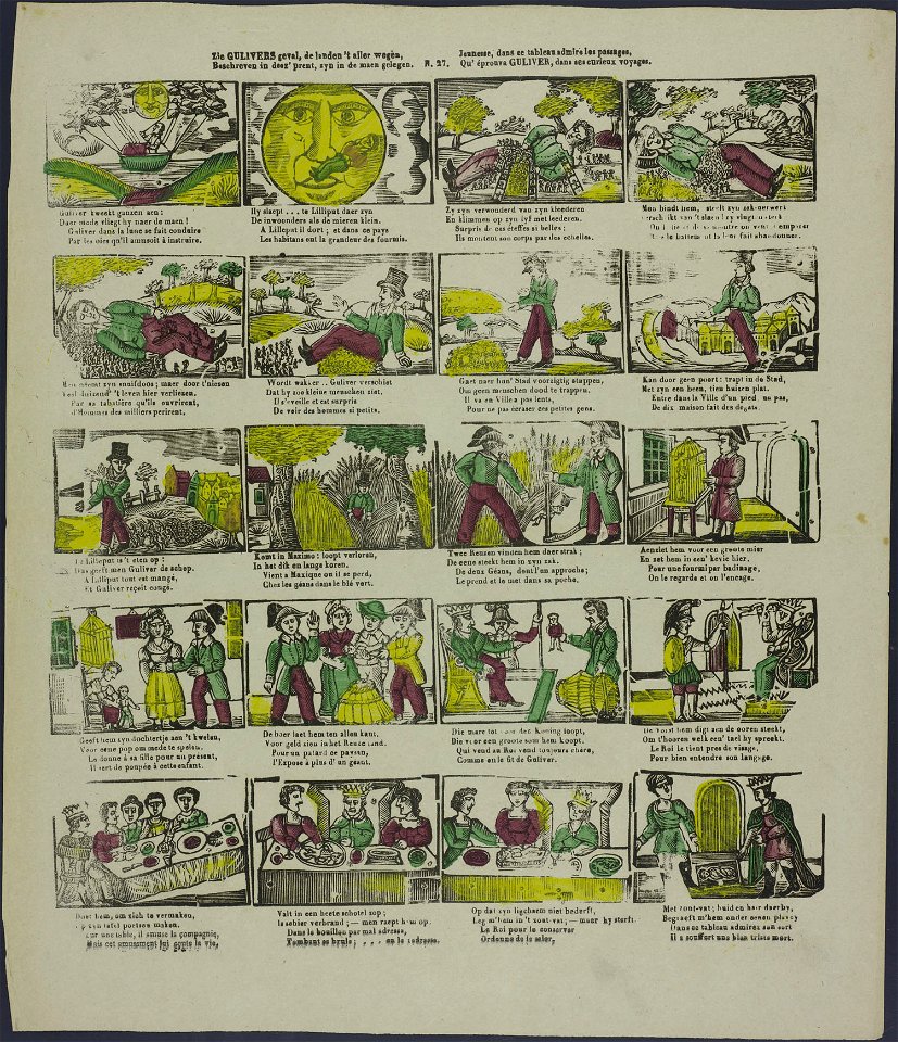 Zie Gulivers geval, de landen 't aller wegen-Catchpenny print-Borms 0563