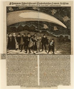 Zentralbibliothek Zürich - Von einem schrecklichen und wunderbarlichen Cometen so sich den Dienstag nach Martini dieses lauffenden M D LXXViJ Jahrs am Himmel erzeiget hat - 000003593