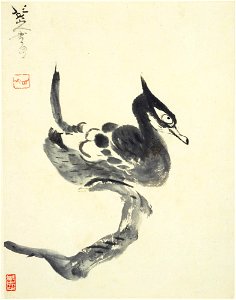 Zhu Da 朱耷 - Duck on a Branch - y1991-62 - Princeton University Art Museum