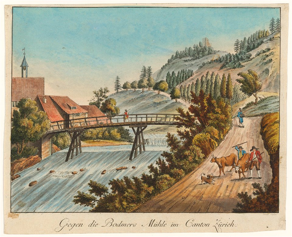 Zentralbibliothek Zürich - Gegen die Bodmers Mühle im Canton Zürich - 000006145