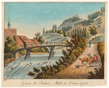 Zentralbibliothek Zürich - Gegen die Bodmers Mühle im Canton Zürich - 000006145