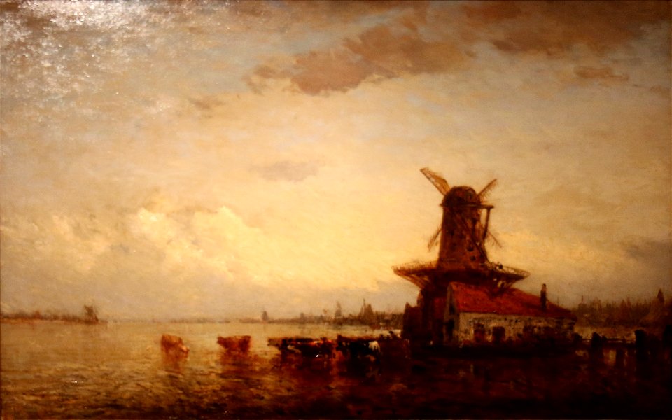 Ziem Félix Moulin au bord de l'Escaut