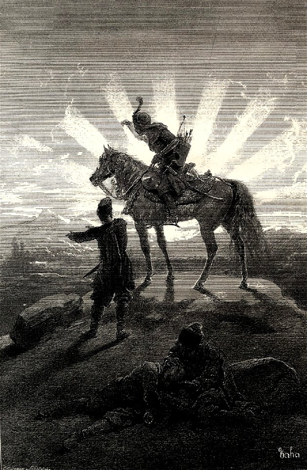 Zichy, Mihály. Illustrations to 'The Knight in the Panther's Skin'. 1888 07