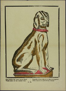 Ziet, kindren lief, deez' trouwe hond, wacht zeker, tot zijn meester komt-Catchpenny print-Borms 0035