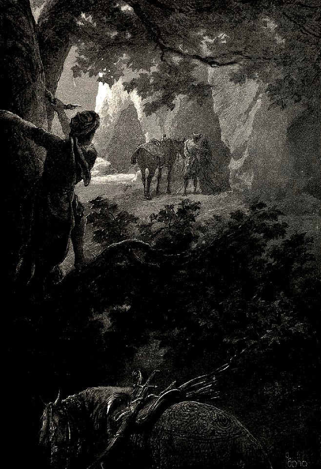 Zichy, Mihály. Illustrations to 'The Knight in the Panther's Skin'. 1888 08