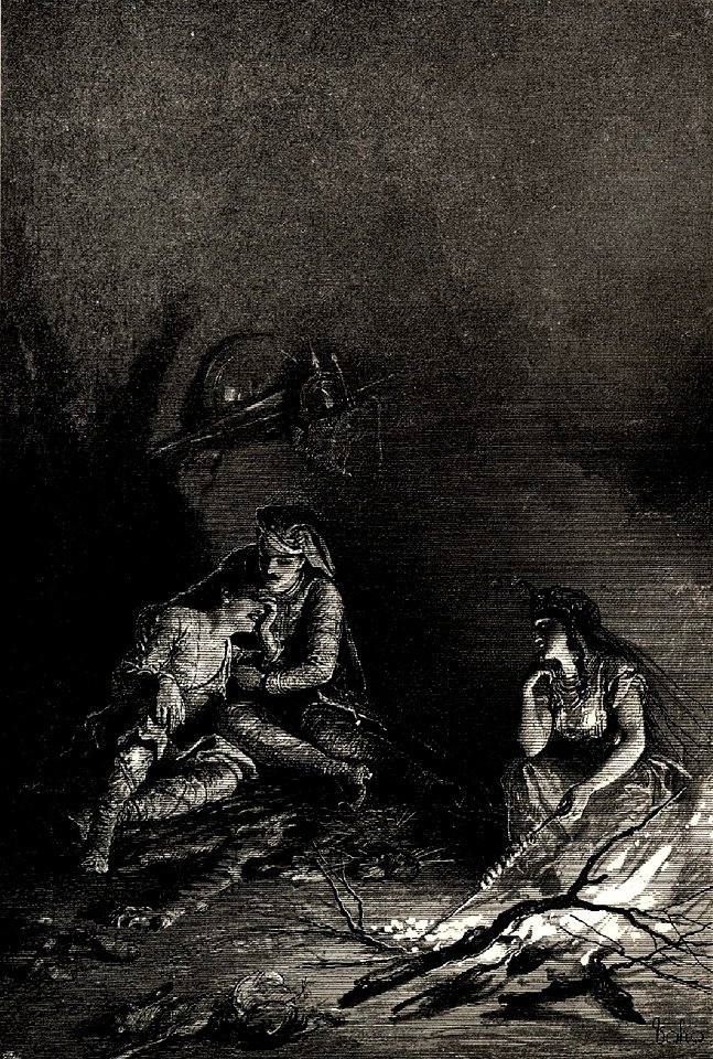 Zichy, Mihály. Illustrations to 'The Knight in the Panther's Skin'. 1888 10
