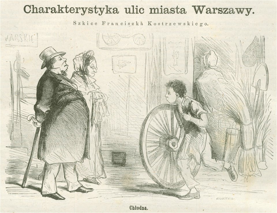 Charakterystyka ulic miasta Warszawy Szkice Franciszka Kostrzewskiego Chłodna (75650)