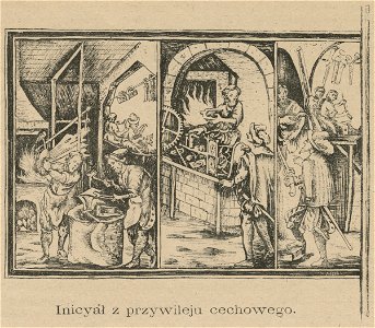 Cech ślusarski - Inicyał z przywileju cechowego (59018)