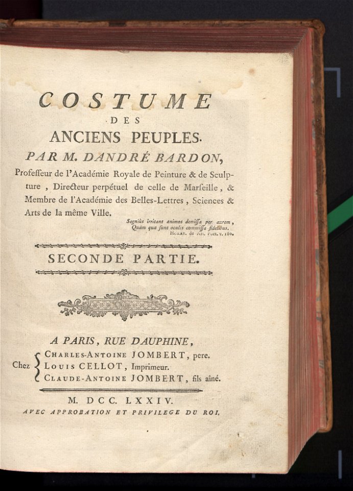 Costume des anciens peuples. T. 2 1774 (789557)