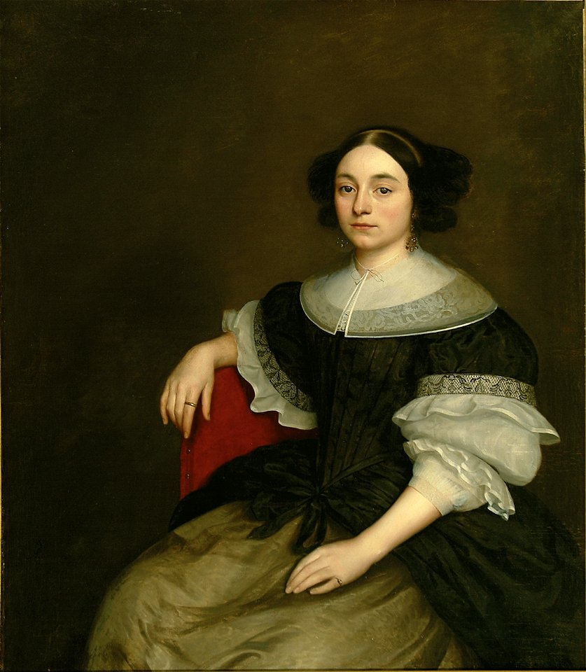 Abraham Ragueneau - portrait of a lady OS-90-3