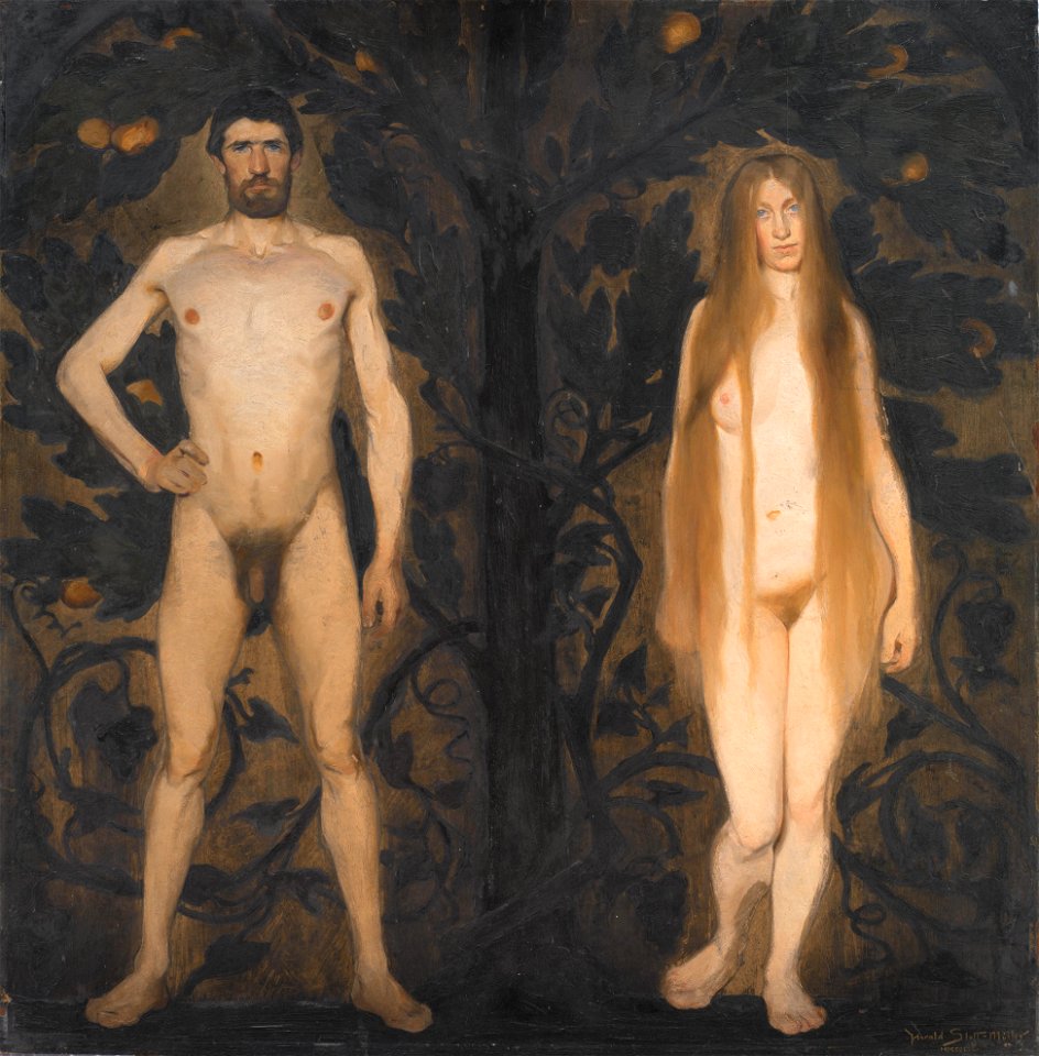 Adam and Eve by Harald Slott-Moller - Statens Museum for Kunst - DSC08287