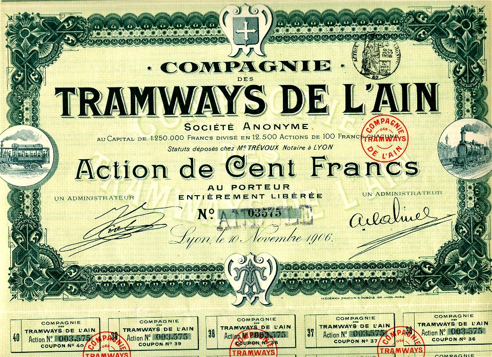 Action - Cie des Tramways de l'Ain