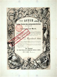 Actien-Verein des zoologischen Gartens 1909