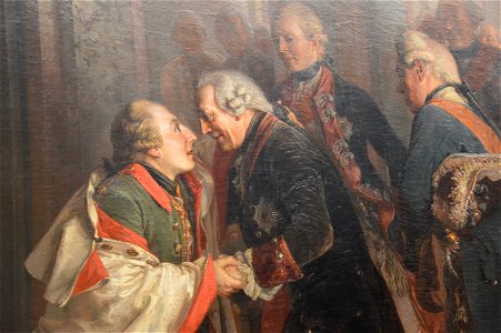 Adolph Menzel - 1857 - Frederick the Great and Emperor Joseph II meet in Neiße in the Year 1769 (detail)