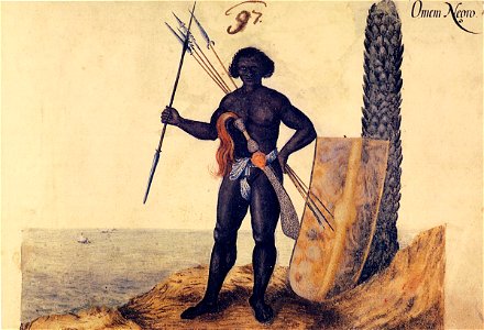 African Man with Weapons, Brazil