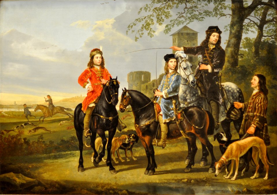 Aelbert Cuyp, Starting for the Hunt-crop