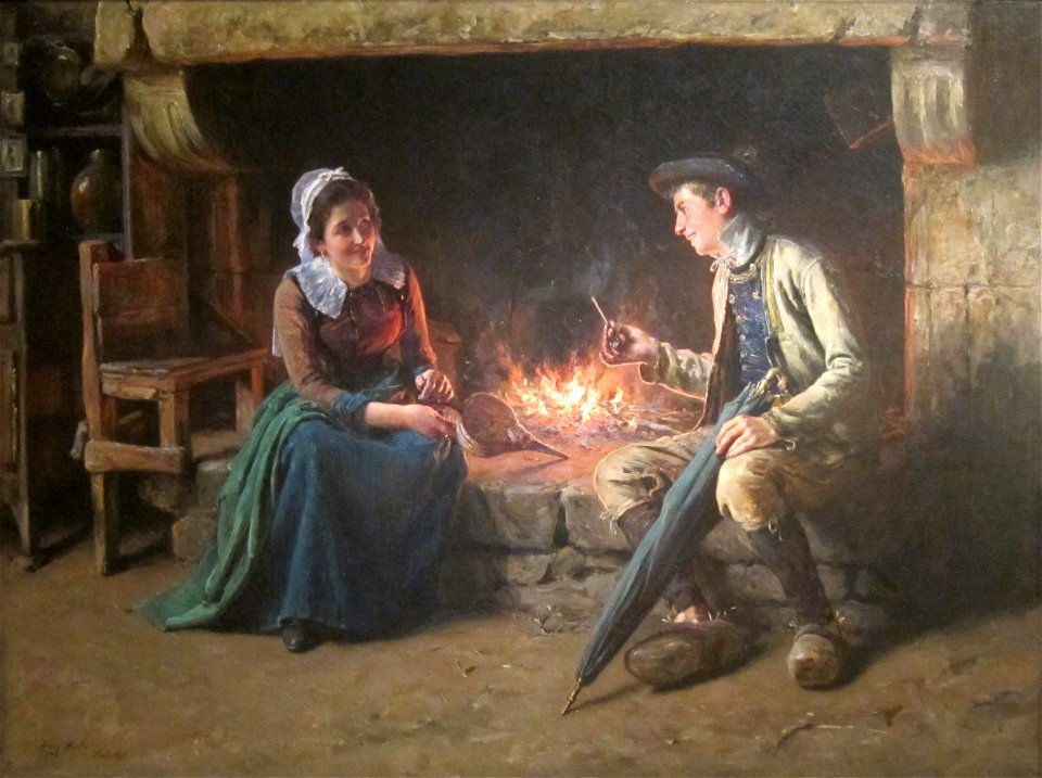 'Chimney Corner' by Henry Mosler, Cincinnati Art Museum