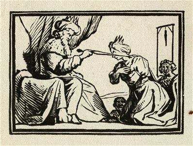 Ahasveros maakt Esther tot zijn koningin Ester 21-20. NL-HlmNHA 1477 53010150