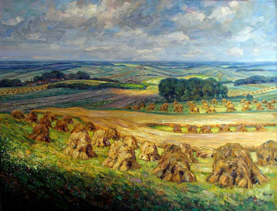 Albert König Erntelandschaft i Vorharz 01