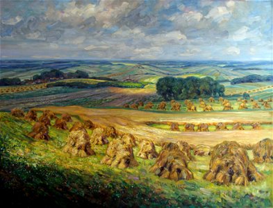 Albert König Erntelandschaft i Vorharz 01