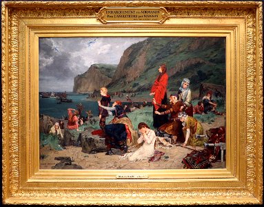Albert maignan, partenza della flotta normanna alla conquista dell'inghilterra, dives 1066, 1874
