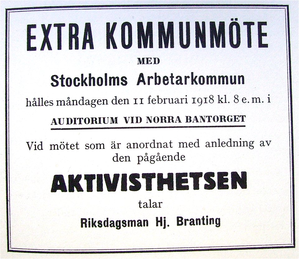 Aktivisthetsen 1918 1936