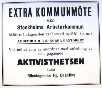 Aktivisthetsen 1918 1936