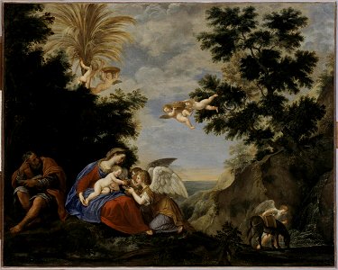 Albani, Francesco - Le Repos pendant la fuite en Égypte - Musée national du Château de Fontainebleau