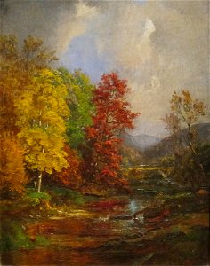 'Autumn Landscape' by Jasper F. Cropsey, Dayton Art Institute. Free illustration for personal and commercial use.