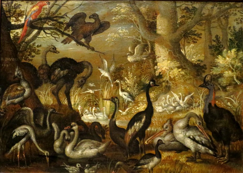 'Landscape with Birds' by Roelant Savery, Dayton Art Institute