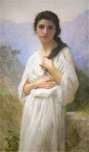 'Meditation' by Bouguereau, Cincinnati Art Museum. Free illustration for personal and commercial use.