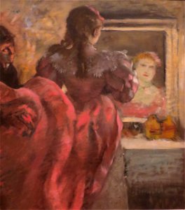 'Actress in her Dressing Room' by Edgar Degas, Norton Simon Museum. Free illustration for personal and commercial use.