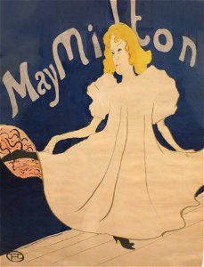 'May Milton' by Toulouse-Lautrec, Honolulu Museum of Art 15254. Free illustration for personal and commercial use.