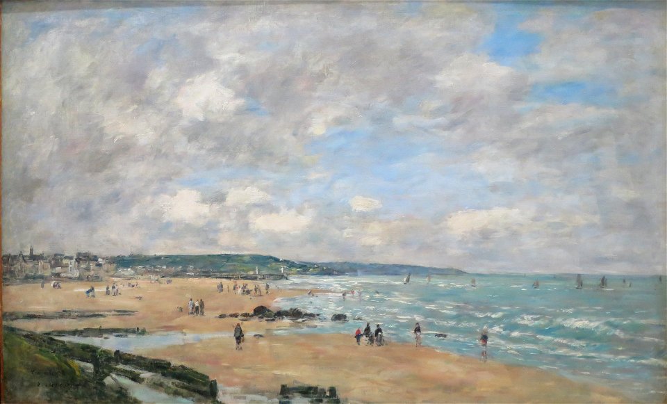 'Beach at Trouville' by Eugène Boudin, 1893, The Hermitage