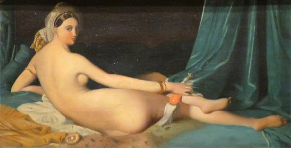 'Odalisque' by Jean Auguste Dominique Ingres, LACMA. Free illustration for personal and commercial use.