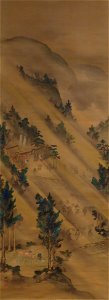 'Foxes' Wedding Procession' by Nanmei Haruki, 19th century, ink, color, and gold on silk, Dayton Art Institute