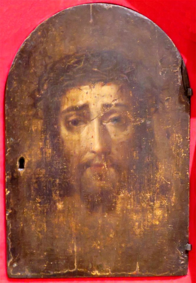 'Christ', anonymous Mexican oil painting on canvas on wood, 18th century, El Paso Museum of Art