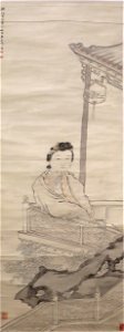 'Beauty in a Pavillion' by Wu Guxiang, 19th century, Honolulu Museum of Art