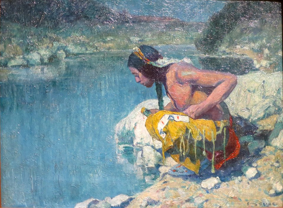 'Indian at Sacred Lake', by Eanger Irving Couse, El Paso Museum of Art