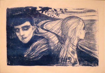 'Separation II' by Edvard Munch, 1896, lithograph, Bergen Kunstmuseum