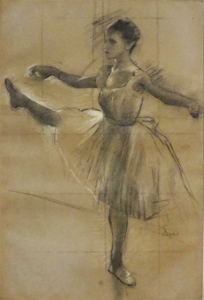 'Dancer' by Edgar Degas, charcoal, Norton Simon Museum